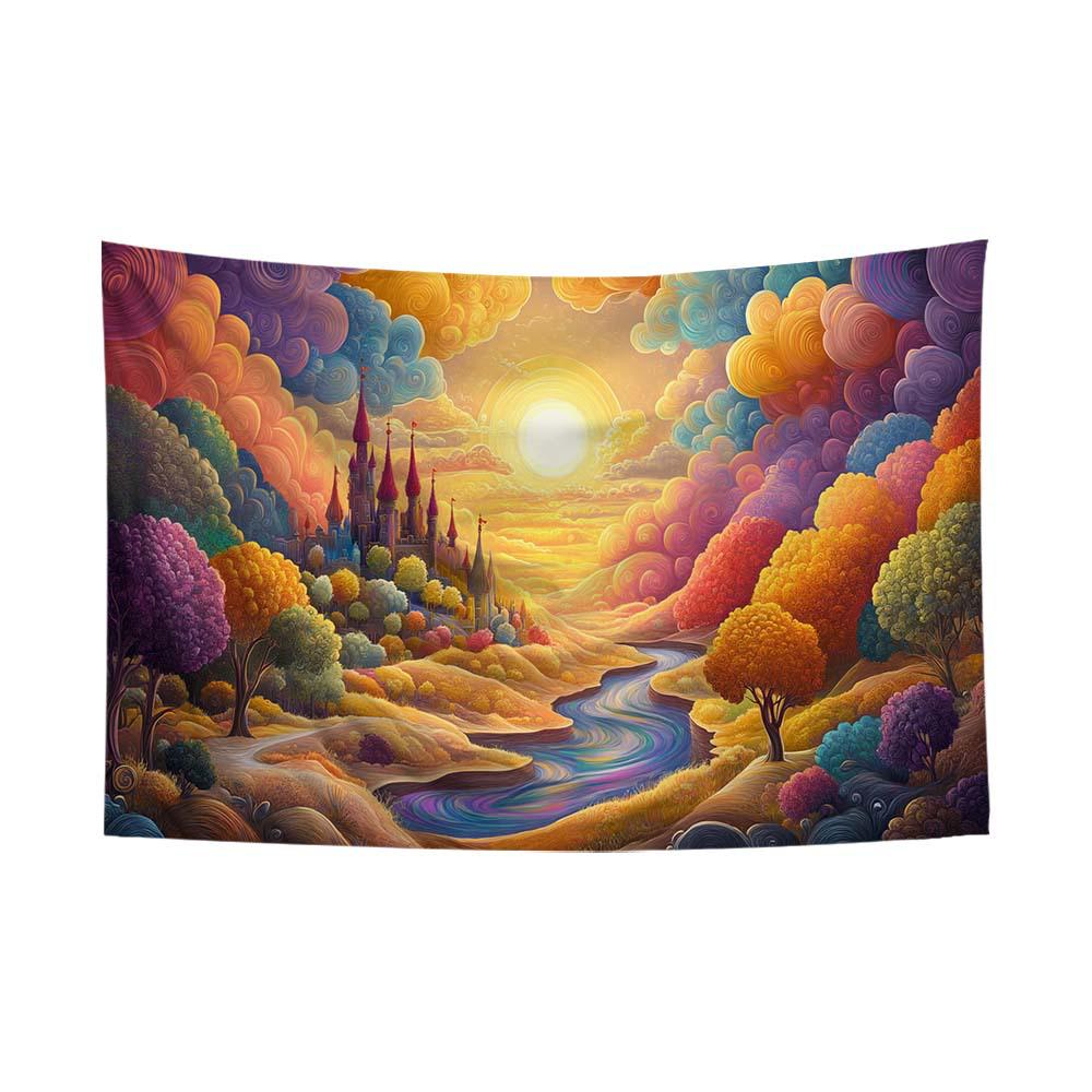 Fluorescent Festival Atmosphere Wall Hanging - Artistic Decoration Cloth