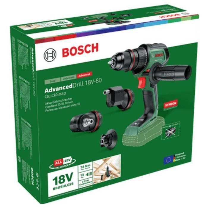 Perceuse-visseuse sans fil Bosch Home and Garden AdvancedDrill 18V-80 QuickSnap 06039E2003 18.0 V