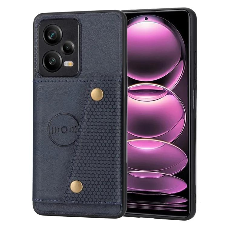 

Для Xiaomi Redmi Note 12 5G Poco X5 Держатель для карт из искусственной кожи с покрытием из ТПУ Чехол-подставка для телефона