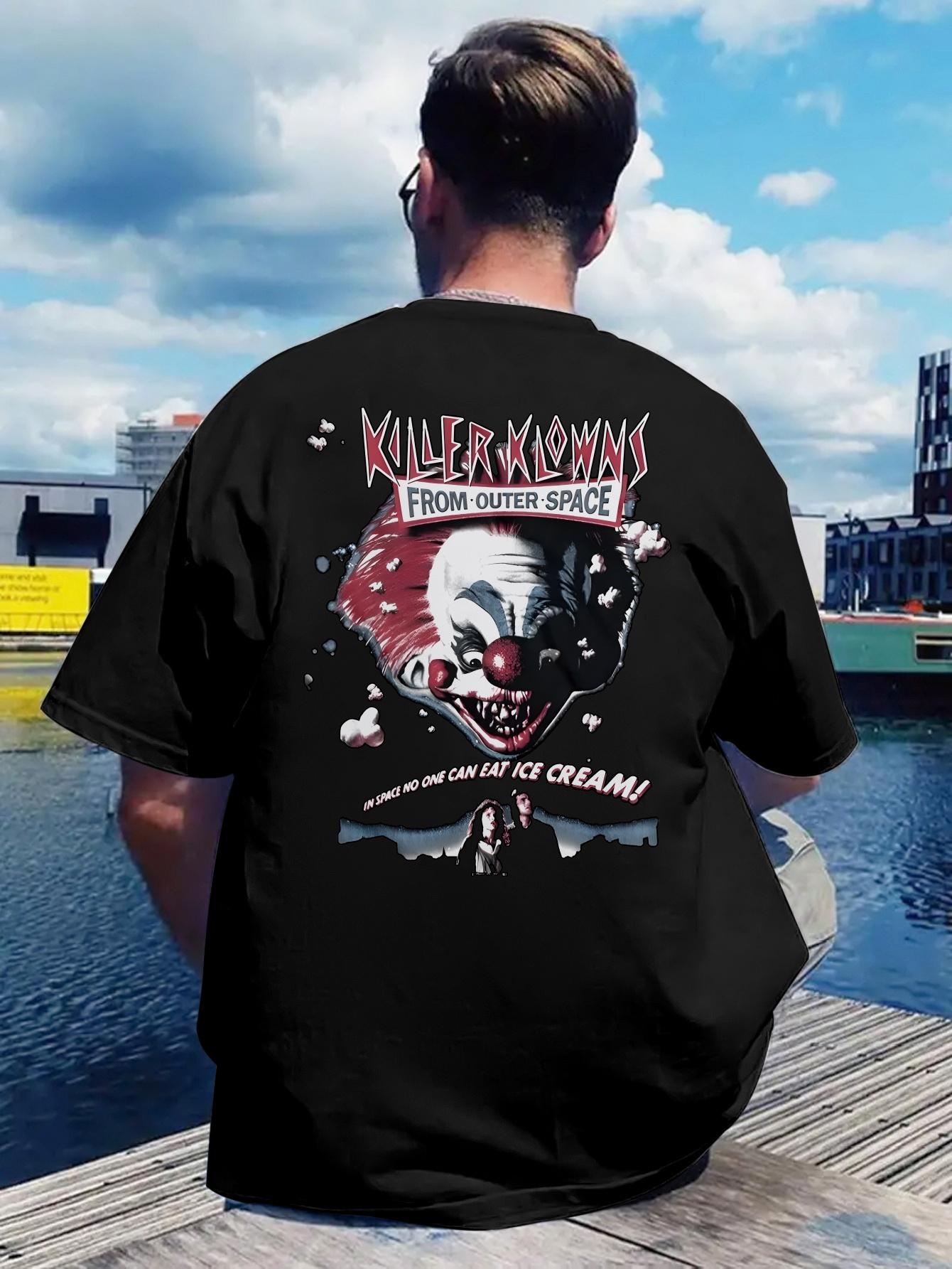 Vintage Killer Klowns From Outer Space Graphic T-shirt - Retro Horror Clown Back Print Tee L