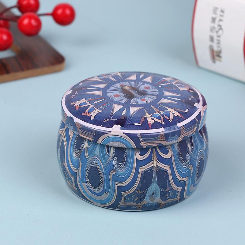 Vintage Mum Konserve Kutusu Şeker Kurabiye Saklama Kutusu Kuru Baharat Saklama Kavanozu Uygun DIY Mum Kozmetik Merhem Yapımı Noel