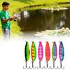 Swimming Fishing Spoons Lures Treble Hook Set Curved Hard Fish Baits Metal Construction Fishing Sequins Lures Baits