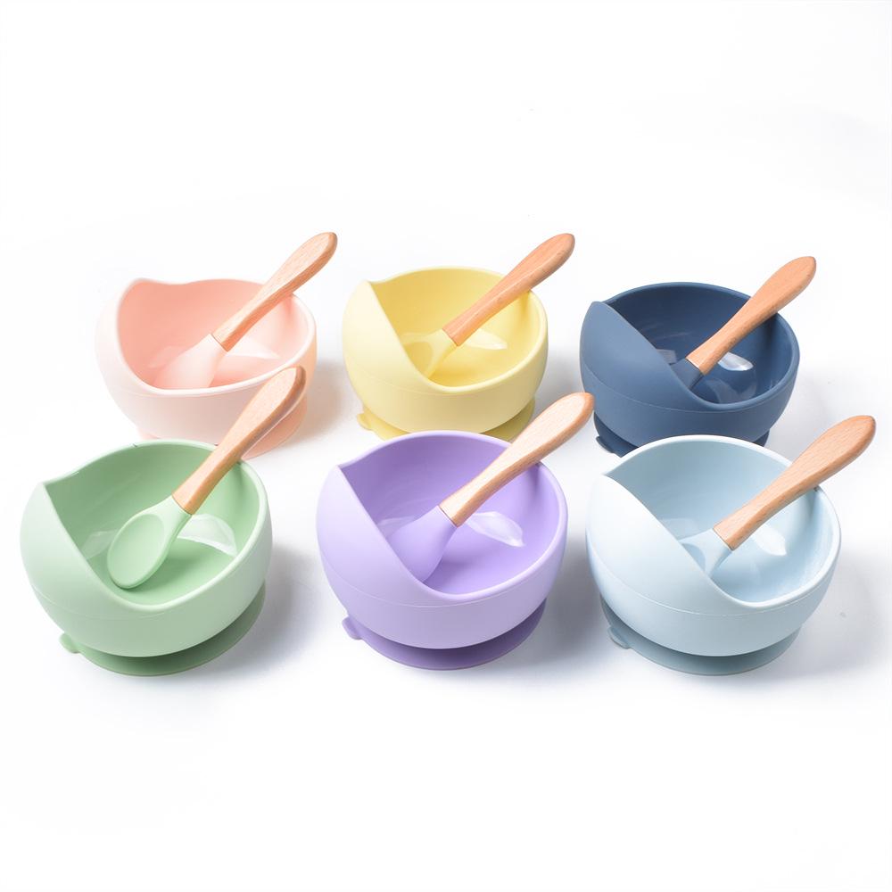 Silicone Suction Baby Bowl & Spoon Set for Feeding and Training