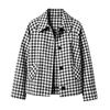 Women's Casual Long Sleeve Button-Up Plaid Jacket