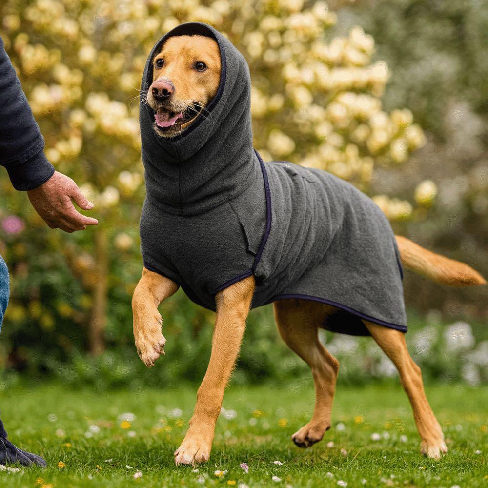 Dog Costumes Velvet Dog Calming Jacket Thickened Windproof Pet Hoodies Solid Color Warm Pet Sleepwear Winter Autumn