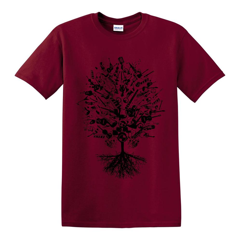 TREE OF MUSIC TSHIRT Tribal Tree of life Oak King Air Guitar Note Metal Base 2XL
