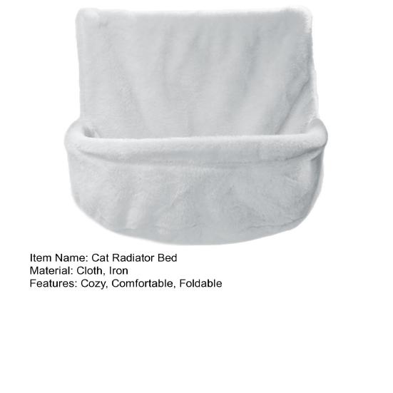 Cat Radiator Bed for Heaters Foldable Hanging Cat Plush Bed with Metal Frame Cozy Cat Hammock Warm Cat Radiator Nest