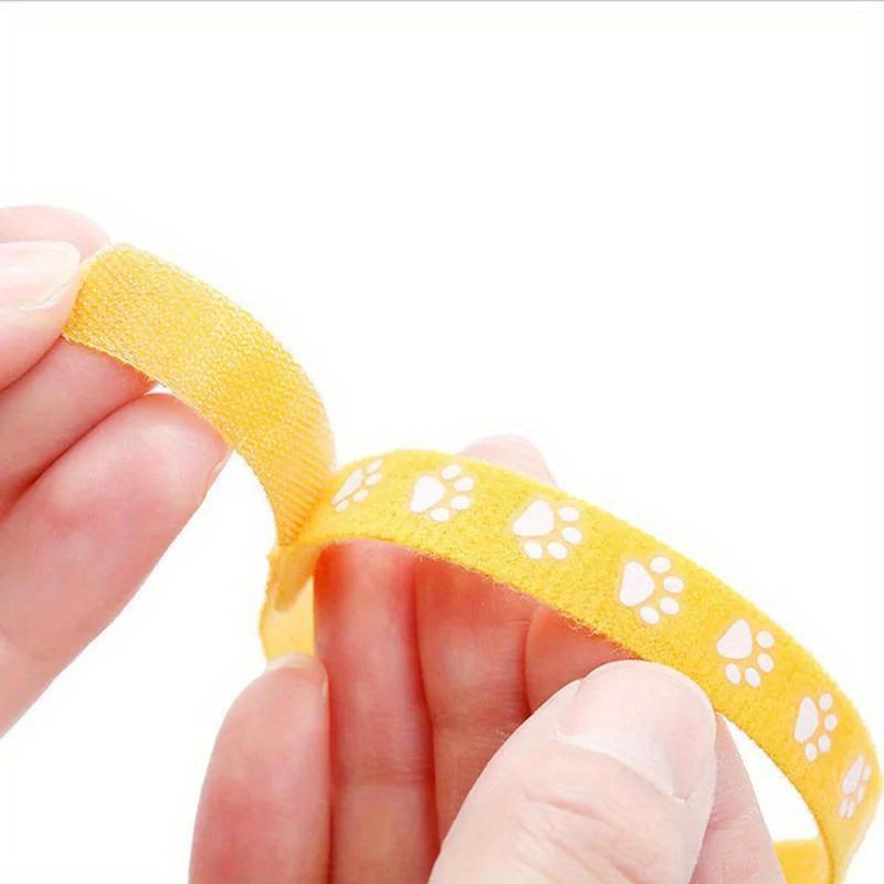 12pcs Pet Classification Collar Puppy Kitten Identification Footprint Collar Newborn Puppy Cat Birth Milk Dog Necklace Pet Supplies