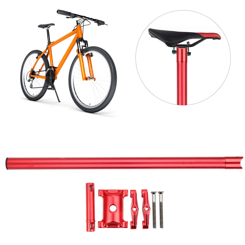 Aluminum Alloy Bicycle Seatpost 31.8mm Folding Cycling Road Mountain Bike Seat Post TubeRed