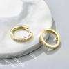 Classic Round Hoop Earrings For Women AAAA Zirconia Gold Color Elegant Wedding Huggie Ear Buckle Fashion Daily Jewelry Earrings
