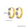 Fashion Zircon Demon Eye Hoop Earrings for Women, Turkish Lucky Blue Eyes Round Huggies Earring , Hypoallergenic Vintage Jewelry