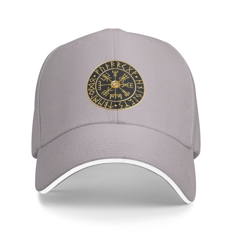 Niestandardowa czapka z daszkiem Norse Vegvisir Runes dla kobiet unisex Oddychająca czapka Viking Compass Dad Hat Sports
