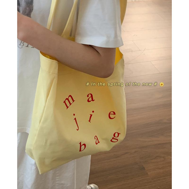 Korean version of casual large-capacity underarm bag women's 2025 new simple letter print tote bag versatile shoulder bag