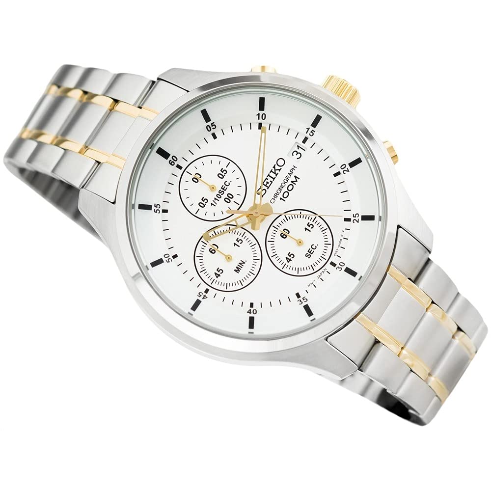 Seiko Chrono Quartz Watch SKS541P1 White Men's [Reimported]