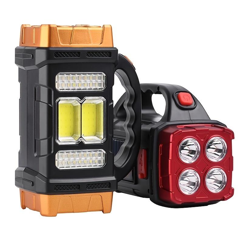 Multifunktsionaalne päikeseenergia LED+COB-valgusti käepidemega USB-laadimisega veekindel välitelkimise ohutuse jaoks öösel