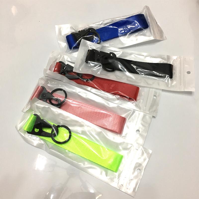 Wrist Cord Key Chain Motor Racing Webbing Wristlet Wrist Lanyard Keychain Paracord Cord Rope Camping Woven Hand Strap