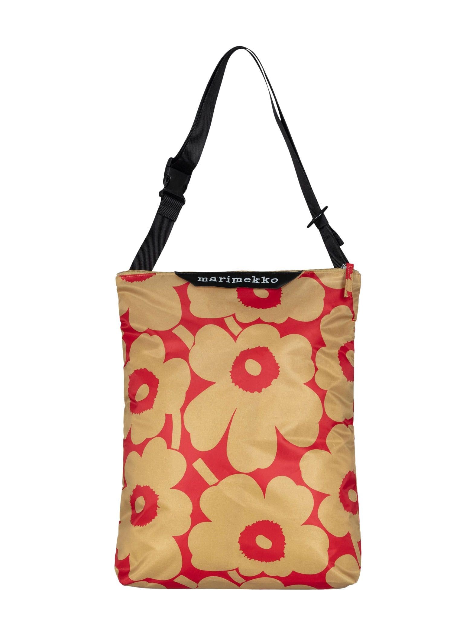 Сумка через плечо Marimekko Neat Crossbody Unikko M, Женская, 52152254694742, Светло-коричневый и Красный