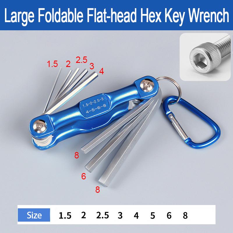 Portable 8 in 1 Folding Hex Wrench Multifunctional Hand Tool Hex Key Allen Wrench Set - High Quality Hand Tool for Daily Repair
