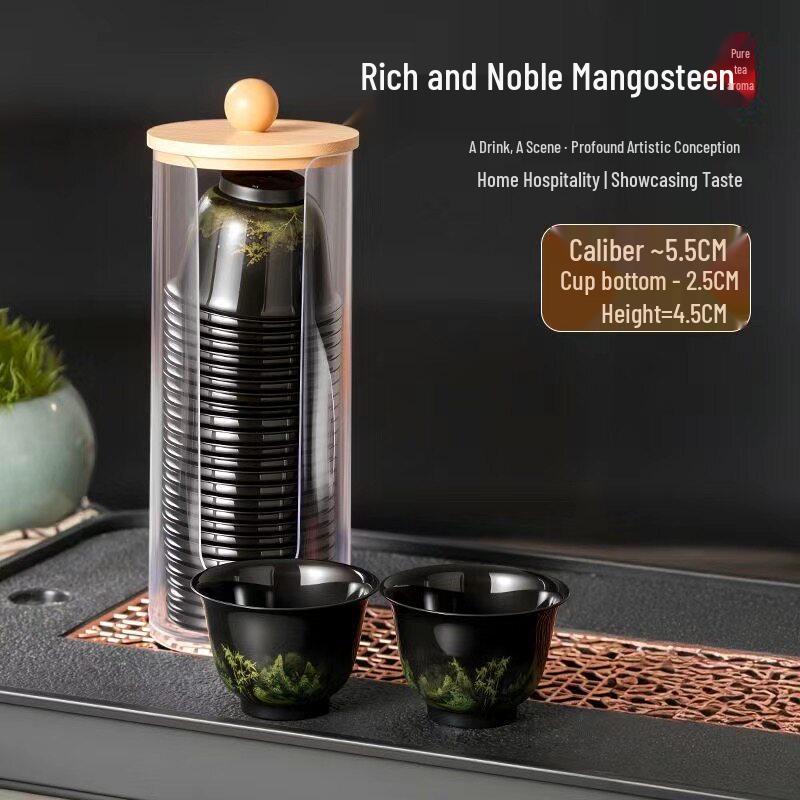UOSO Disposable Heat-Resistant Plastic Teacups