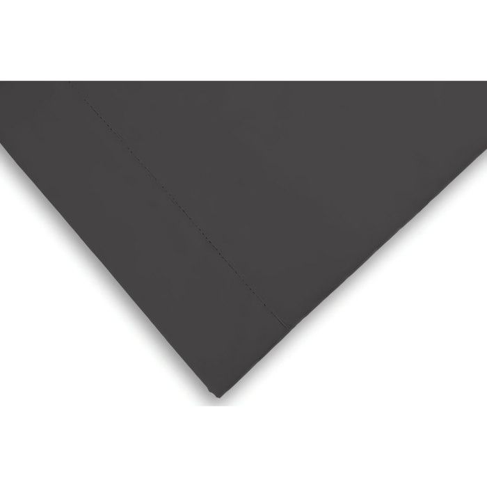 Drap plat en coton 240x300 cm PERCALE anthracite, par Soleil d'ocre