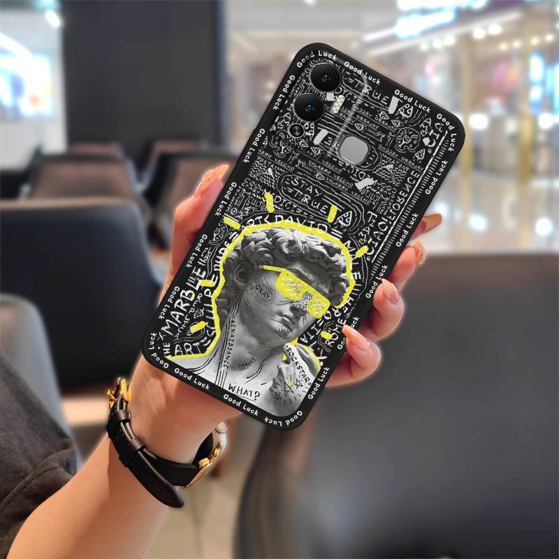 Anti-knock TPU Phone Case For Infinix Hot12 Play/NFC/X6816C Full Wrap Shockproof Cute Cover Waterproof Protective