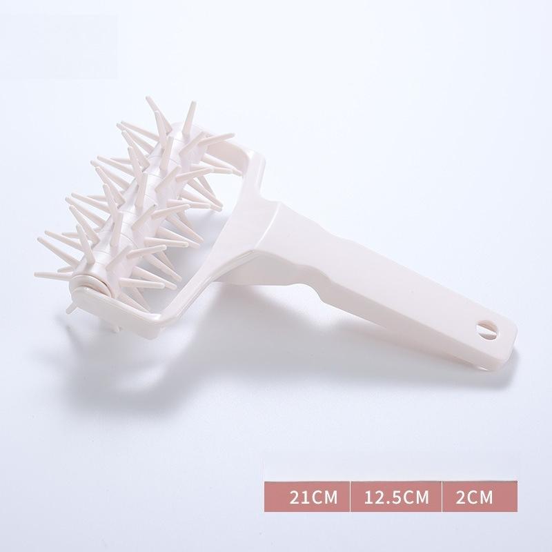 

1 шт. решетчатый роликовый резак - первоклассный инструмент для теста, легкое создание декоративных узоров на печенье, коржах для пирогов, пицце Needle Roller белый