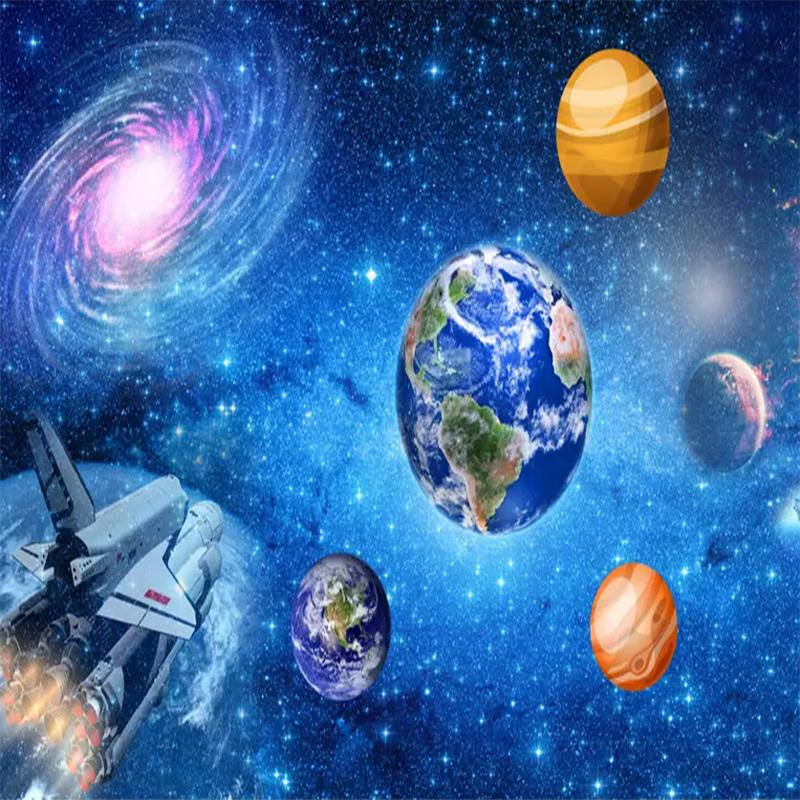 3D Large Mural Universe Starry Galaxy Wallpaper For Kids Room Bedroom Wall Home Decor Fresco Wallpaper