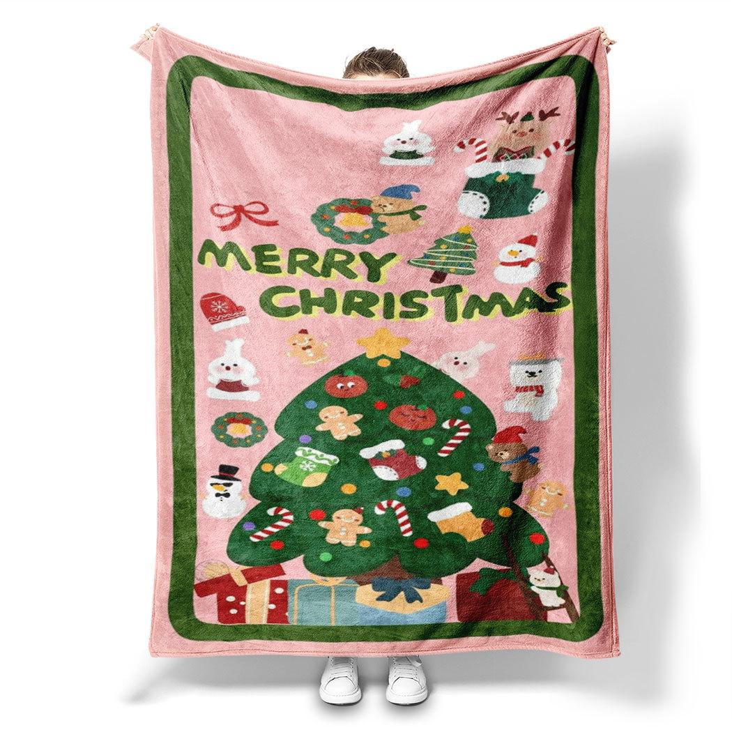 

Christmas cartoon patterns Printed Blanket for Sofa Travel Camping Living Room Office Conditioning Blanket for All Seasons Gifts 75x90cm