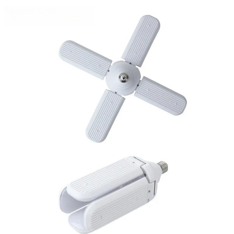 LED Bulb E27 220V Industrial Adjustable Foldable Fan Blade Light SMD2835 Home Decor Lamp Workshop Garage Lighting 30W 45W 60W