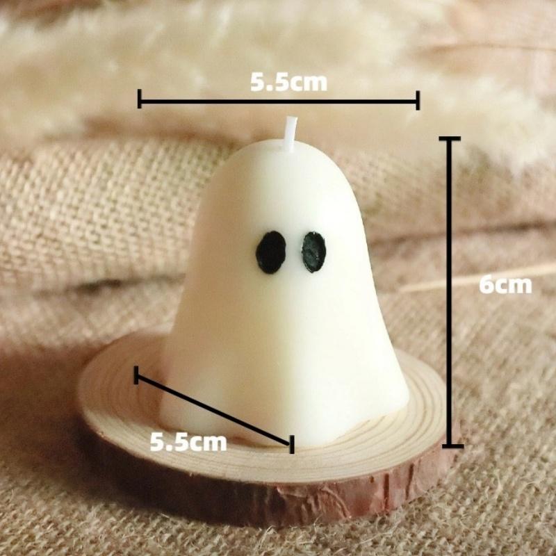 Halloween Ghost Candle Flameless Soy Wax, Pear Freesia Scented Aromatherapy Gift, Spooky Party Decorations Home Accessories