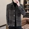 High-end Short Woolen Coat for Men's Autumn and Winter, Korean-style Warm and Thick Casual Jacket