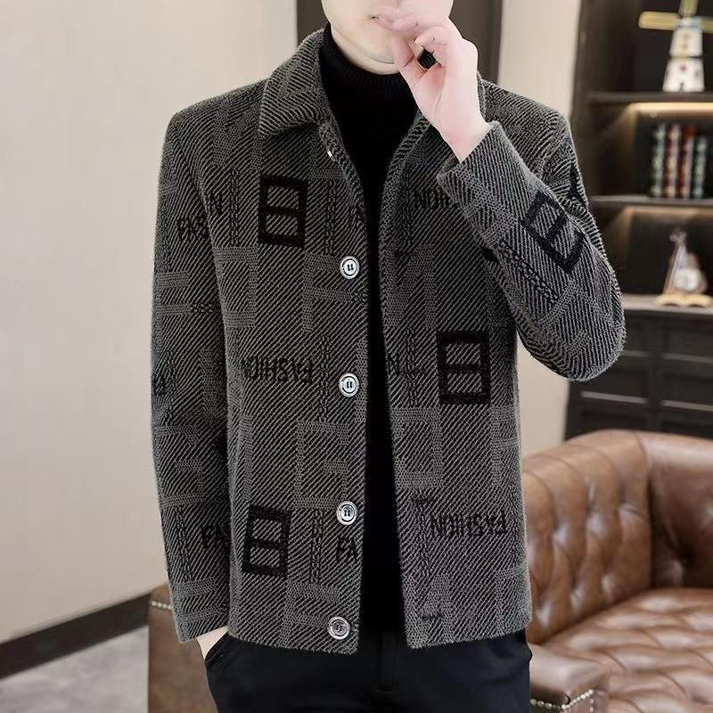 High-end Short Woolen Coat for Men's Autumn and Winter, Korean-style Warm and Thick Casual Jacket