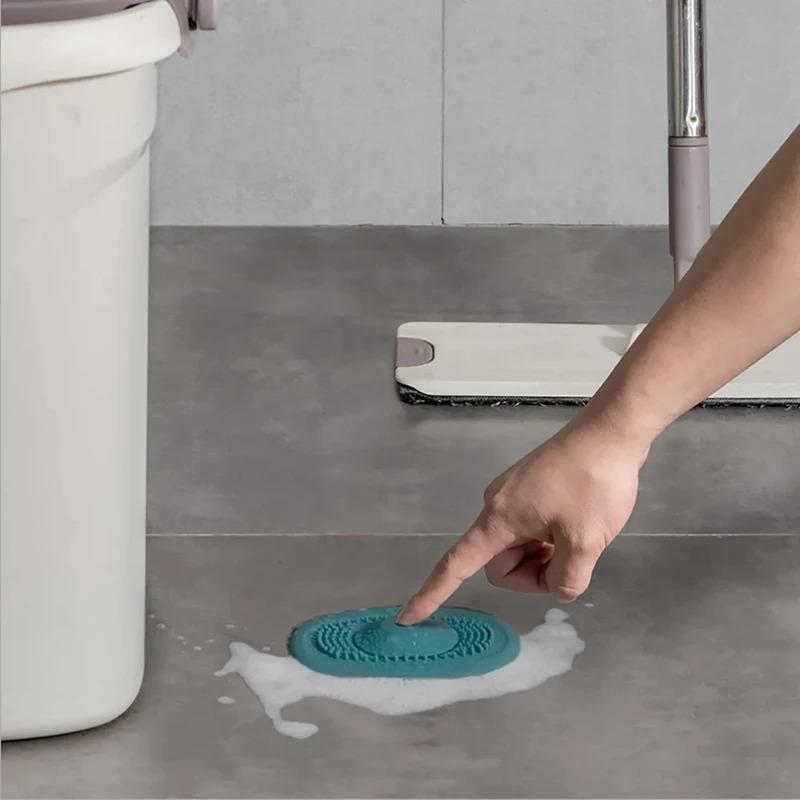 A Silicone Anti Slip Bathtub Plug, Bathroom Floor Drain, Shower Basin, Kitchen, Household Filter Tool