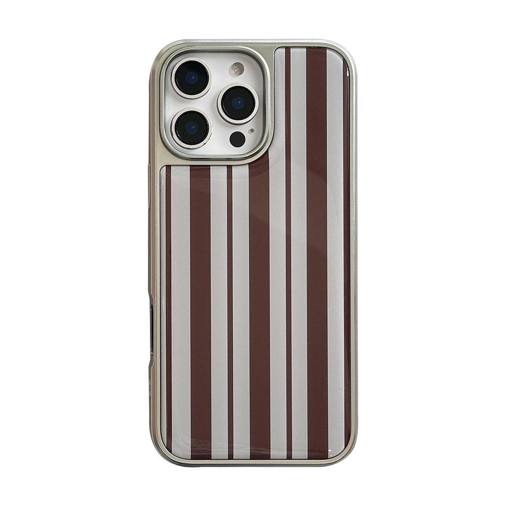 Brown Stripe Phone Case for iPhone 17 iPhone 17 Pro Max