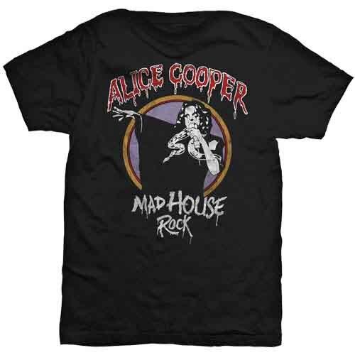 

Alice Cooper Mad House Rock T-Shirt Black New Unisex T-Shirt M