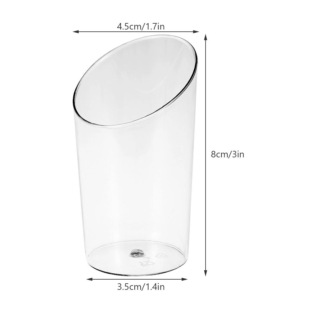 50/100pcs Dessert Cups Round Parfait Cups Disposable Clear Parfait Cup ice Cream Cup for Cake Souffle Jello Party Supplies