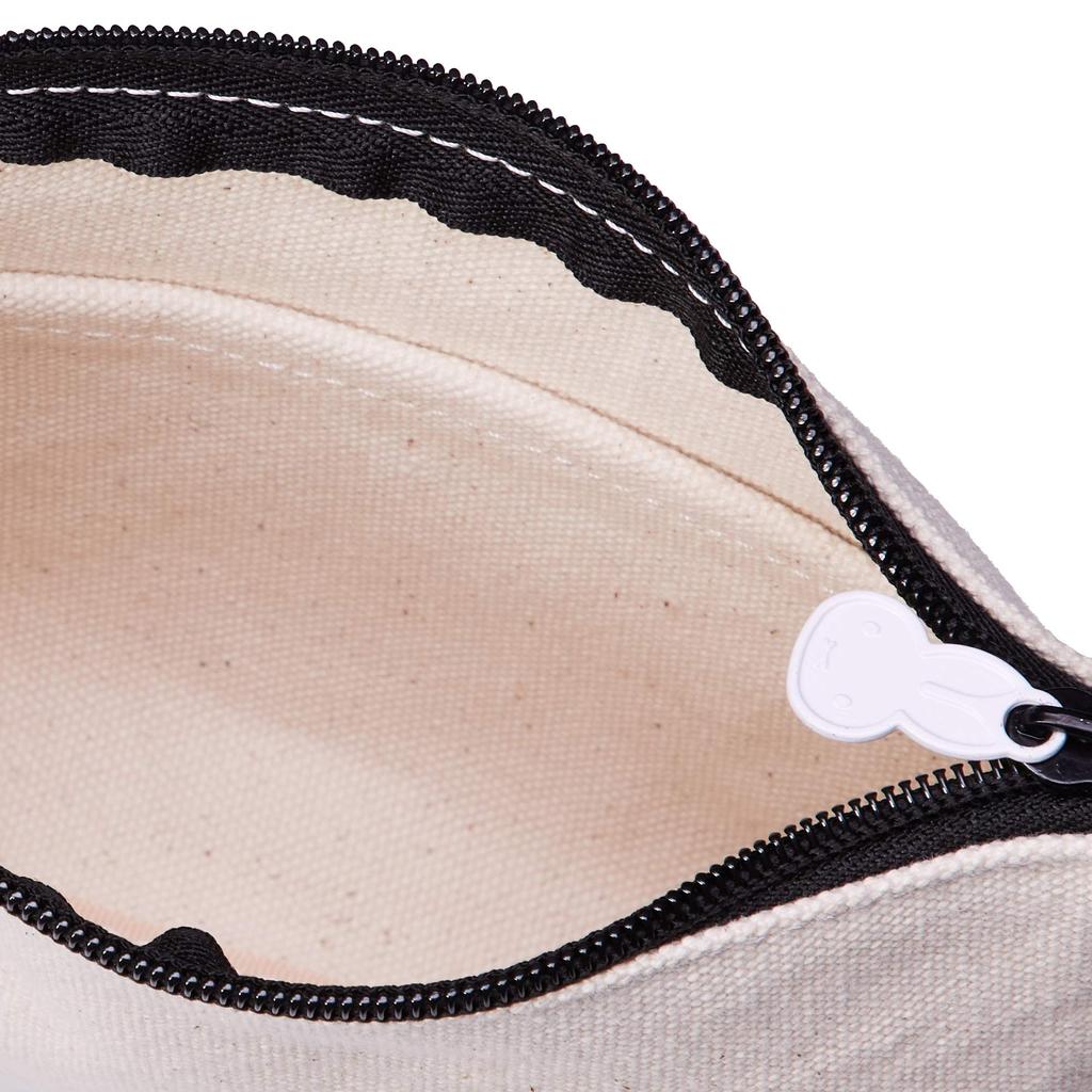 Miffy Canvas Medium Face Natural [Sifre] Pouch, Size B99.