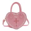 Trendy Heart-shaped Handbag For Women Street Style Versatile Fashion Pu Bag