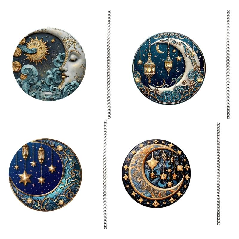Hanging Decoration Retro Acrylics Hanging Ornaments Middle Eastern Moon Festival Supplies for Indoor and Outdoor Use