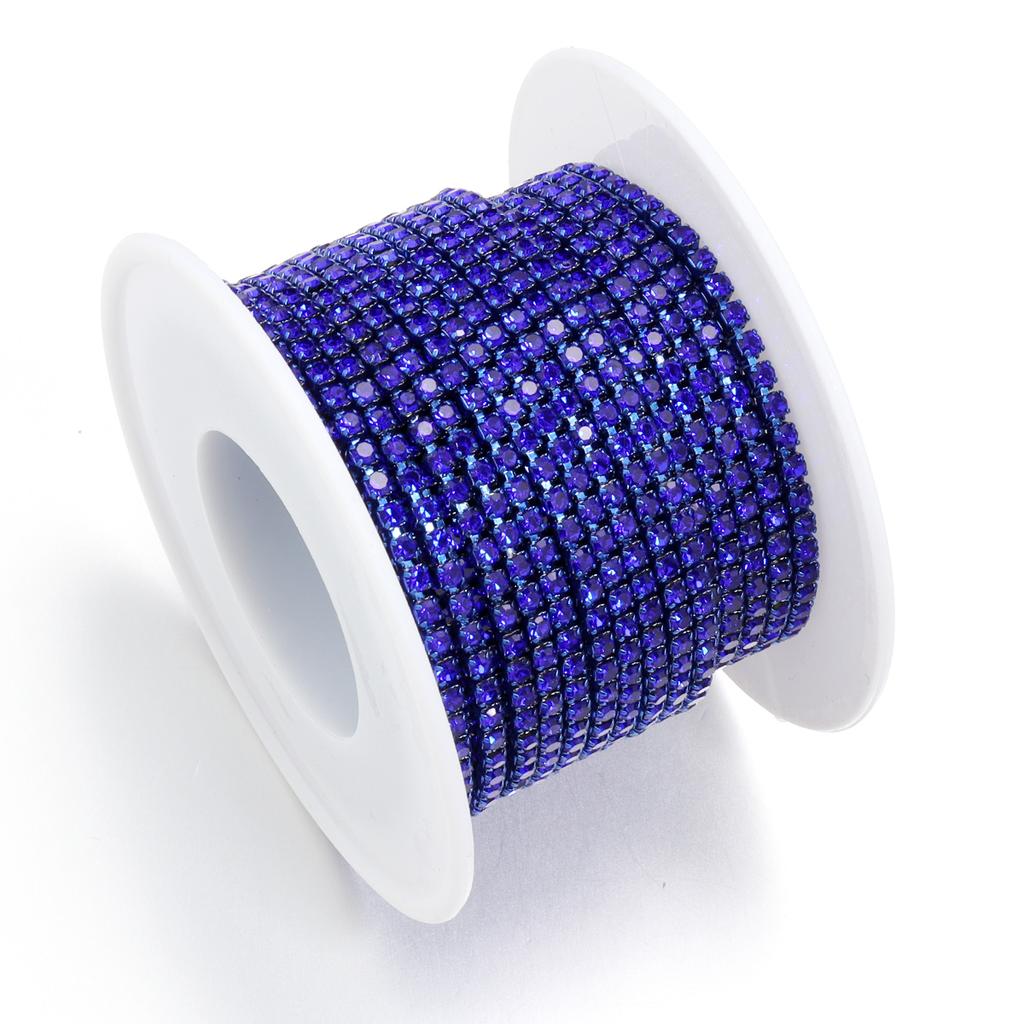10yards 2mm 3mm Colored Rhinestone Chains Dense Fancy Chain For Garment Sewing Glass Rhinestone Cup Chain DIY Headwear Home Deco