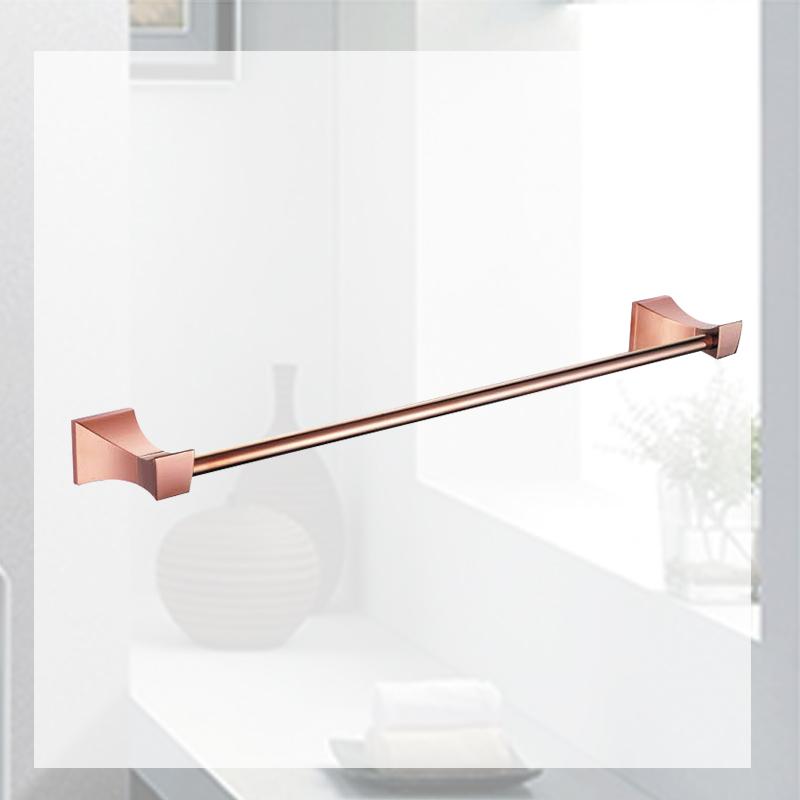 Square Paper Holder Robe Hook Towel Bar Ring Glass Rack Soap Holder Toilet Brush Holder Tumbler Rose Gold Bathroom Accessories