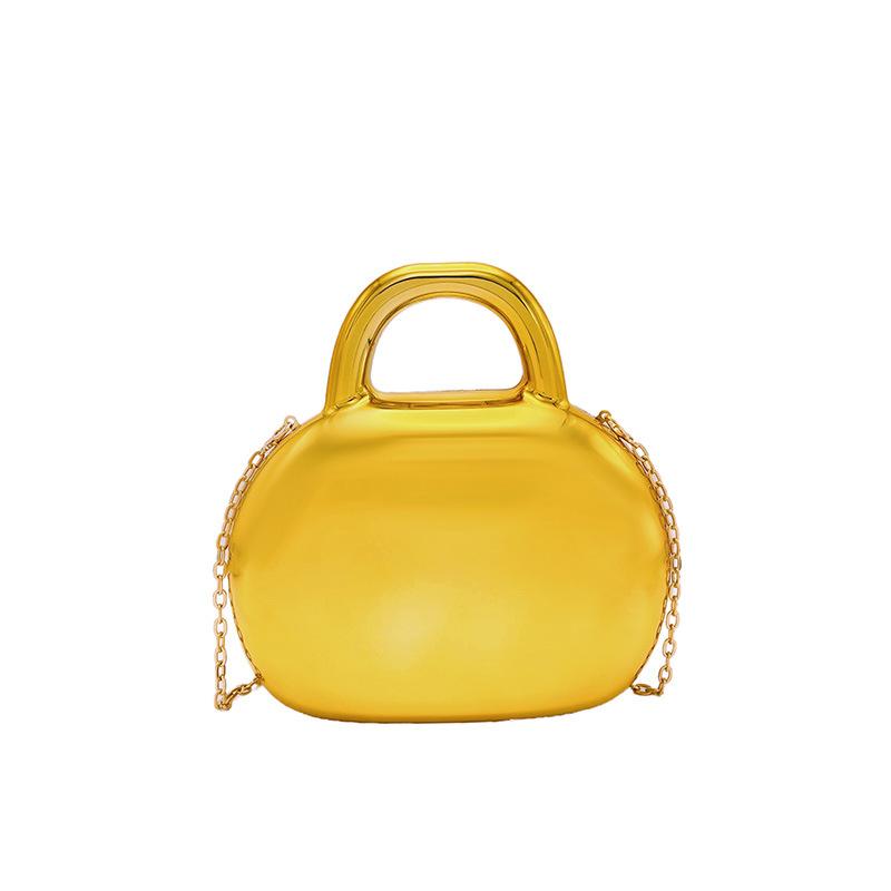 Women's bag personalized special-shaped glossy acrylic bag 2025 new Mori candy-colored portable messenger shell bag