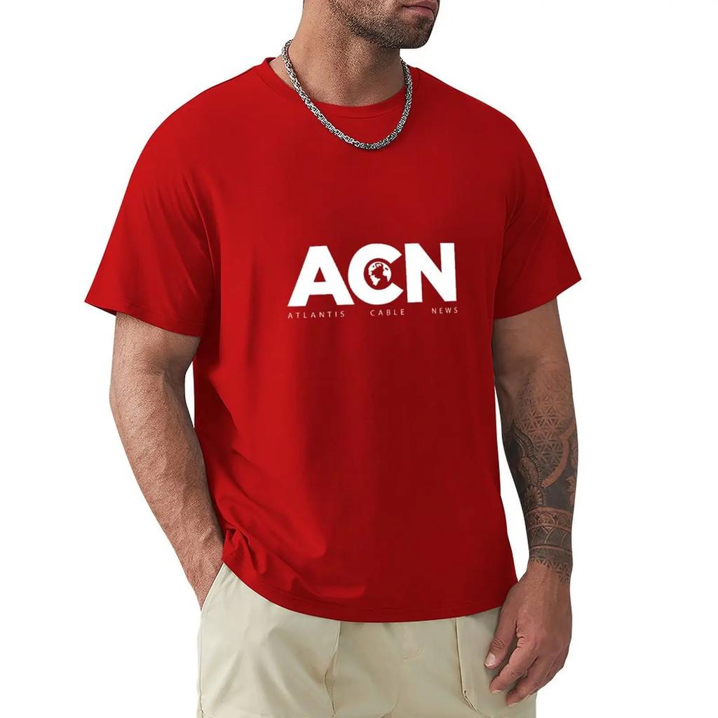 ACN. Fan Art der The Newsroom Serie T-Shirt Grafiken für einen Jungen Anime Herren große T-Shirts