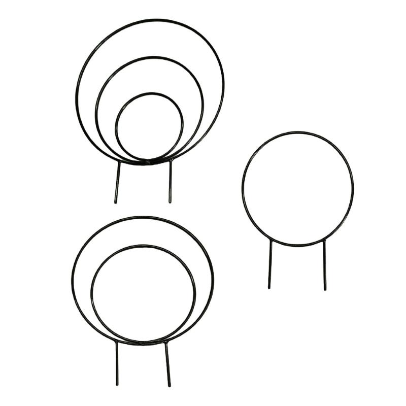 3 Stück Runder Metall-Pflanzenrankgitter für Kletterpflanzen Innen-Hauspflanzen-Stützgitter für Garten-Topfpflanzen-Stütze