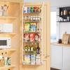 Over the Door Pantry Organizer 6-Tier Metal Cabinet Door Organizer Hanging Spice Rack Shelves for Kitchen Storage White D5 X W1