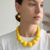 3 pcs/set Exaggerated Jewelry Set Gradient Size Drop Earrings Necklace Earrings Set  Women