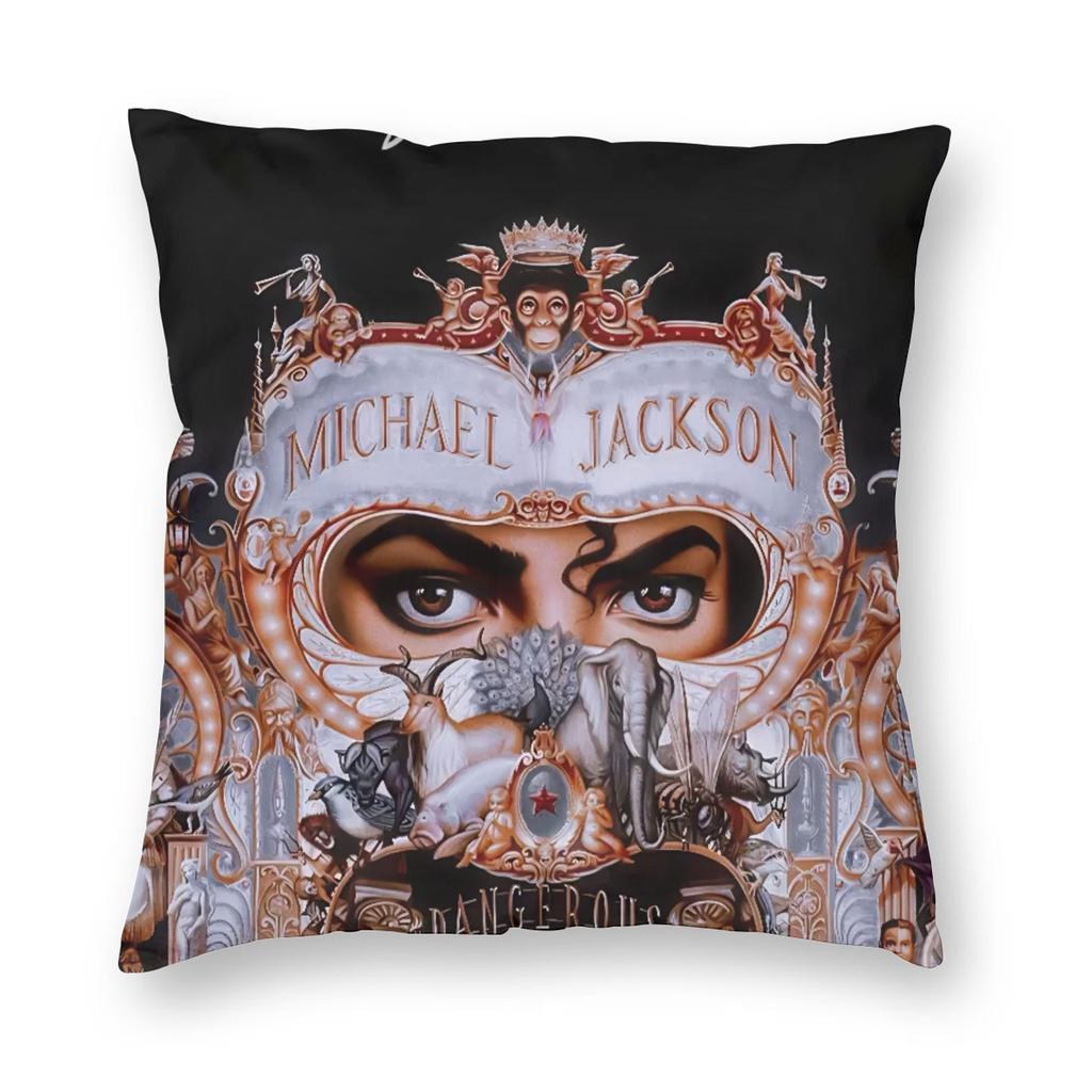 Mj Michael Jackson Pillowcase Printing Polyester Cushion Cover Decorative Pillow Case Cover Seat Square 40X40Cm