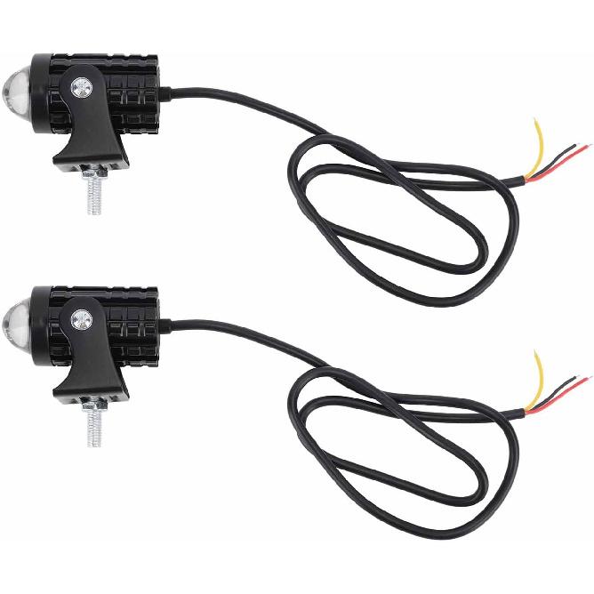 2Pcs Motorcycle LED Spotlight Yellow White High Low Beam Spot Lamp 8 to 80V