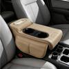 Car Armrest Cushion Leather Arm Rest Pillow Booster Pads Armrest Cushion For Car Console For SUV RV Truck Sedan Vehicle Auto
