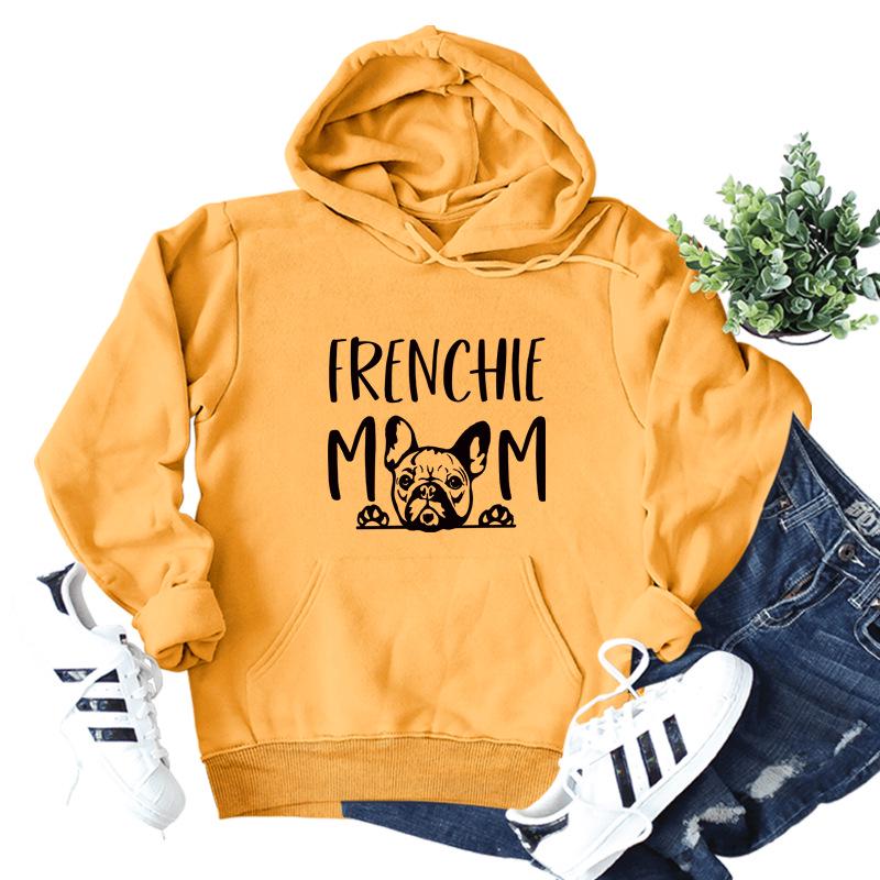 Frenchie Mom Autumn/Winter Casual Hoodie - Long Sleeve Sweatshirt